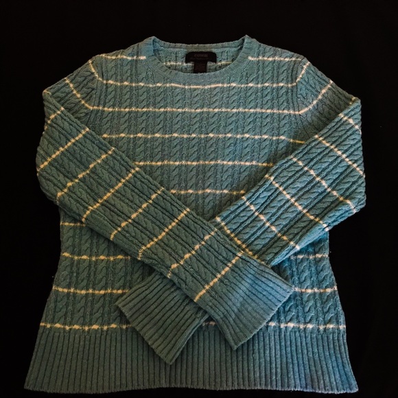 Express Sweaters - Express Striped Sweater Wool Cashmere Blend Medium